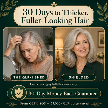 GLP-1 SOS™ Hair Shield — Keep the Weight Loss AND Your Hair | 3-in-1 Nutritional Hair Support