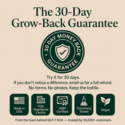 GLP-1 SOS™ Hair Shield — Keep the Weight Loss AND Your Hair | 3-in-1 Nutritional Hair Support